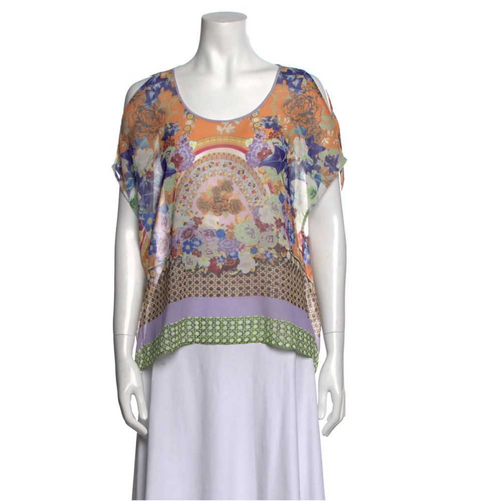 CLOVER CANYON Printed Scoop Neck T-Shirt Size Medium